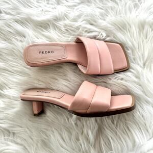 Pedro Blush Slip on Kitten Heel Sandal Sz 4